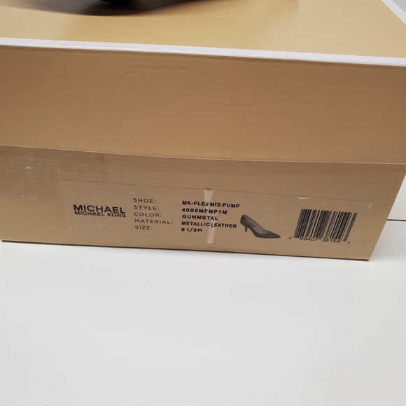 MK Flex Mid Pump Gunmetal Metalic Leather heels 👠 - Picture 6 of 7